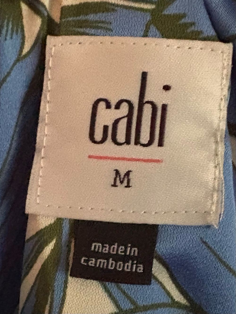 Cabi Blue Tropical Floral Midi Dress Sleeveless Resort Vacation Size M - Picture 4 of 4